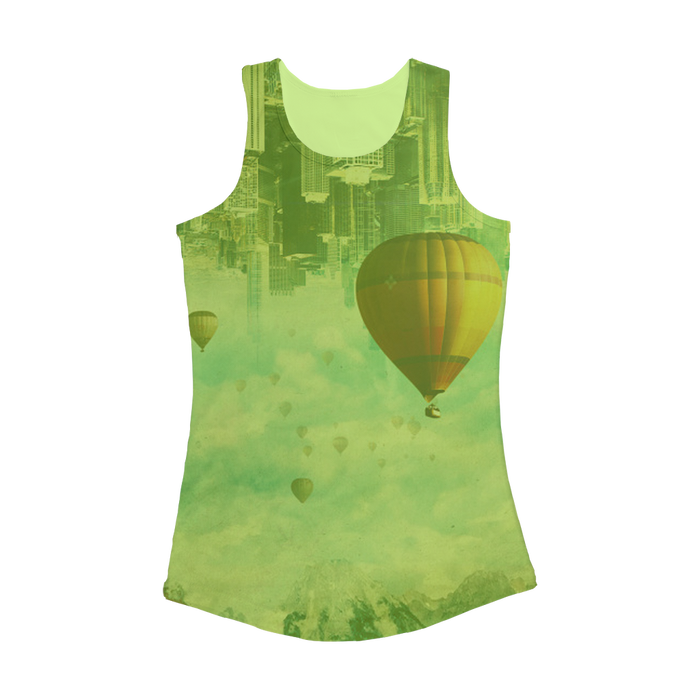 VIRGIN TEEZ Women Tank top Electric Green / XS Passing By Women Performance Tank Top