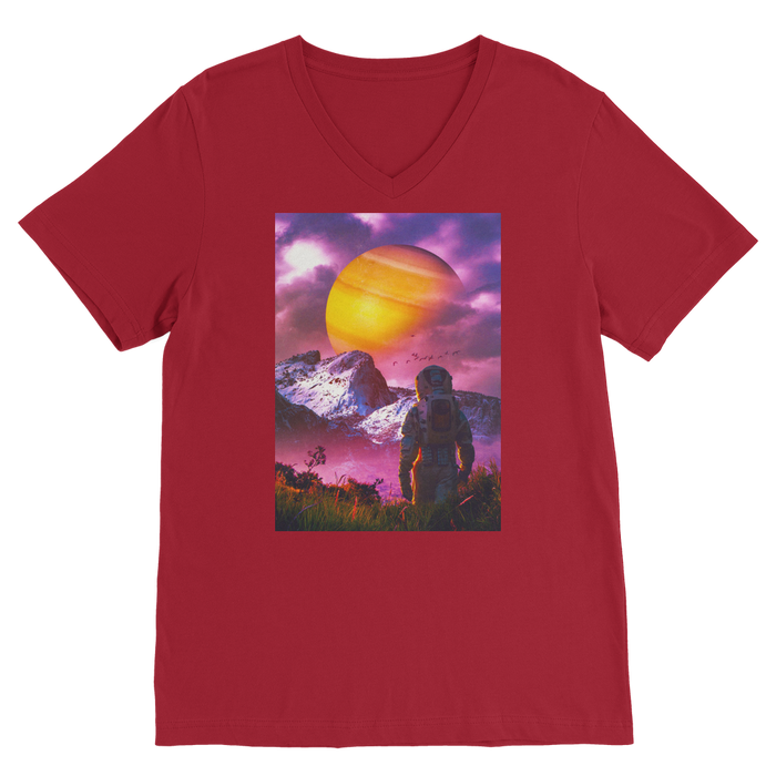 VIRGIN TEEZ Men T-Shirts Red / Unisex / S Pathfinder Premium V-Neck T-Shirt