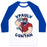 Virgin Teez  Baseball Tee Unisex Classic Baseball Tee / x-small / White/Blue PAUL GUNYAN UNISEX CLASSIC BASEBALL TEE