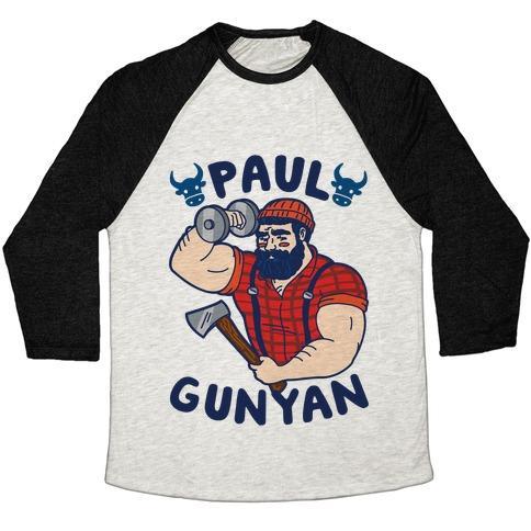 Virgin Teez  Baseball Tee Unisex Tri-Blend Baseball Tee / small / Oatmeal / Black PAUL GUNYAN UNISEX TRI-BLEND BASEBALL TEE