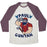 Virgin Teez  Baseball Tee Unisex Tri-Blend Baseball Tee / small / Oatmeal / Maroon PAUL GUNYAN UNISEX TRI-BLEND BASEBALL TEE