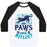 Virgin Teez  Baseball Tee Unisex Classic Baseball Tee / x-small / White/Black PAWS AND REFLECT (CAT) UNISEX CLASSIC BASEBALL TEE