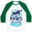 Virgin Teez  Baseball Tee Unisex Classic Baseball Tee / x-small / White/Dark Green PAWS AND REFLECT (CAT) UNISEX CLASSIC BASEBALL TEE