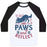 Virgin Teez  Baseball Tee Unisex Classic Baseball Tee / x-small / White/Black PAWS AND REFLECT (DOG) UNISEX CLASSIC BASEBALL TEE