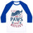 Virgin Teez  Baseball Tee Unisex Classic Baseball Tee / x-small / White/Blue PAWS AND REFLECT (DOG) UNISEX CLASSIC BASEBALL TEE