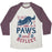 Virgin Teez  Baseball Tee Unisex Tri-Blend Baseball Tee / small / Oatmeal / Maroon PAWS AND REFLECT (DOG) UNISEX TRI-BLEND BASEBALL TEE