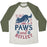 Virgin Teez  Baseball Tee Unisex Tri-Blend Baseball Tee / small / Oatmeal / Moss PAWS AND REFLECT (DOG) UNISEX TRI-BLEND BASEBALL TEE