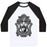 Virgin Teez  Baseball Tee Unisex Classic Baseball Tee / x-small / White/Black PEACEFUL HAMSA HAND UNISEX CLASSIC BASEBALL TEE