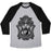 Virgin Teez  Baseball Tee Unisex Tri-Blend Baseball Tee / small / Athletic Gray / Black PEACEFUL HAMSA HAND UNISEX TRI-BLEND BASEBALL TEE