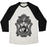 Virgin Teez  Baseball Tee Unisex Tri-Blend Baseball Tee / small / Oatmeal / Black PEACEFUL HAMSA HAND UNISEX TRI-BLEND BASEBALL TEE