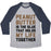 Virgin Teez  Baseball Tee Unisex Tri-Blend Baseball Tee / small / Athletic Gray / Navy PEANUT BUTTER IS THE GLUE THAT HOLDS MY LIFE TOGETHER UNISEX TRI-BLEND BASEBALL TEE