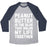 Virgin Teez  Baseball Tee Unisex Tri-Blend Baseball Tee / small / Athletic Gray / Navy PEANUT BUTTER IS THE GLUE THAT HOLDS MY LIFE TOGETHER UNISEX TRI-BLEND BASEBALL TEE