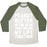 Virgin Teez  Baseball Tee Unisex Tri-Blend Baseball Tee / small / Oatmeal / Moss PEANUT BUTTER IS THE GLUE THAT HOLDS MY LIFE TOGETHER UNISEX TRI-BLEND BASEBALL TEE