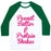 Virgin Teez  Baseball Tee Unisex Classic Baseball Tee / x-small / White/Dark Green PEANUT BUTTER & PROTEIN SHAKES UNISEX CLASSIC BASEBALL TEE