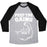 Virgin Teez  Baseball Tee Unisex Tri-Blend Baseball Tee / small / Athletic Gray / Black PEEP THE GAINS WHITE PRINT UNISEX TRI-BLEND BASEBALL TEE