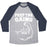 Virgin Teez  Baseball Tee Unisex Tri-Blend Baseball Tee / small / Athletic Gray / Navy PEEP THE GAINS WHITE PRINT UNISEX TRI-BLEND BASEBALL TEE