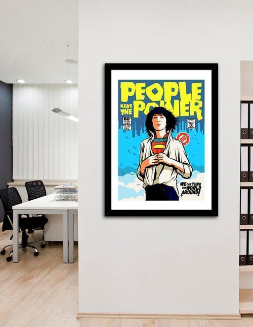 LUVD Framed Art Prints People Have The Power Frame