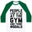 Virgin Teez  Baseball Tee Unisex Classic Baseball Tee / x-small / White/Dark Green PEOPLE LOOK AT ME AT THE GYM AND THINK #GOALS UNISEX CLASSIC BASEBALL TEE