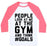 Virgin Teez  Baseball Tee Unisex Classic Baseball Tee / x-small / White/Neon Pink PEOPLE LOOK AT ME AT THE GYM AND THINK #GOALS UNISEX CLASSIC BASEBALL TEE