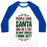 Virgin Teez  Baseball Tee Unisex Classic Baseball Tee / x-small / White/Blue PEOPLE LOVE SANTA SO WHY SHOULD I WORK OUT UNISEX CLASSIC BASEBALL TEE