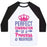 Virgin Teez  Baseball Tee Unisex Classic Baseball Tee / x-small / White/Black PERFECT COMBINATION OF A PRINCESS & WARRIOR UNISEX CLASSIC BASEBALL TEE