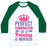 Virgin Teez  Baseball Tee Unisex Classic Baseball Tee / x-small / White/Dark Green PERFECT COMBINATION OF A PRINCESS & WARRIOR UNISEX CLASSIC BASEBALL TEE