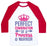 Virgin Teez  Baseball Tee Unisex Classic Baseball Tee / x-small / White/Red PERFECT COMBINATION OF A PRINCESS & WARRIOR UNISEX CLASSIC BASEBALL TEE