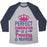 Virgin Teez  Baseball Tee Unisex Tri-Blend Baseball Tee / small / Athletic Gray / Navy PERFECT COMBINATION OF A PRINCESS & WARRIOR UNISEX TRI-BLEND BASEBALL TEE
