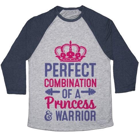 Virgin Teez  Baseball Tee Unisex Tri-Blend Baseball Tee / small / Athletic Gray / Navy PERFECT COMBINATION OF A PRINCESS & WARRIOR UNISEX TRI-BLEND BASEBALL TEE