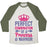 Virgin Teez  Baseball Tee Unisex Tri-Blend Baseball Tee / small / Oatmeal / Moss PERFECT COMBINATION OF A PRINCESS & WARRIOR UNISEX TRI-BLEND BASEBALL TEE