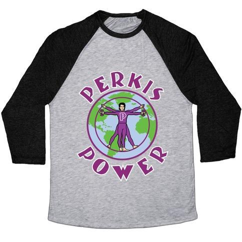 Virgin Teez  Baseball Tee Unisex Tri-Blend Baseball Tee / small / Athletic Gray / Black PERKIS POWER UNISEX TRI-BLEND BASEBALL TEE