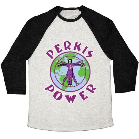 Virgin Teez  Baseball Tee Unisex Tri-Blend Baseball Tee / small / Oatmeal / Black PERKIS POWER UNISEX TRI-BLEND BASEBALL TEE