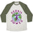 Virgin Teez  Baseball Tee Unisex Tri-Blend Baseball Tee / small / Oatmeal / Moss PERKIS POWER UNISEX TRI-BLEND BASEBALL TEE