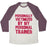 Virgin Teez  Baseball Tee Unisex Tri-Blend Baseball Tee / small / Oatmeal / Maroon PERSONALLY VICTIMIZED BY MY PERSONAL TRAINER UNISEX TRI-BLEND BASEBALL TEE