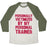 Virgin Teez  Baseball Tee Unisex Tri-Blend Baseball Tee / small / Oatmeal / Moss PERSONALLY VICTIMIZED BY MY PERSONAL TRAINER UNISEX TRI-BLEND BASEBALL TEE