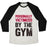 Virgin Teez  Baseball Tee Unisex Tri-Blend Baseball Tee / small / Oatmeal / Black PERSONALLY VICTIMIZED BY THE GYM UNISEX TRI-BLEND BASEBALL TEE