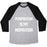 Virgin Teez  Baseball Tee Unisex Tri-Blend Baseball Tee / small / Athletic Gray / Black PERSPIRATION IS MY INSPIRATION UNISEX TRI-BLEND BASEBALL TEE