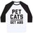 Virgin Teez  Baseball Tee Unisex Classic Baseball Tee / x-small / White/Black PET CATS GET ABS UNISEX CLASSIC BASEBALL TEE