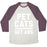 Virgin Teez  Baseball Tee Unisex Tri-Blend Baseball Tee / small / Oatmeal / Maroon PET CATS GET ABS (WHITE) UNISEX TRI-BLEND BASEBALL TEE
