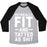 Virgin Teez  Baseball Tee Unisex Tri-Blend Baseball Tee / small / Athletic Gray / Black PHYSICALLY FIT AND TATTED AS SHIT UNISEX TRI-BLEND BASEBALL TEE