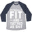 Virgin Teez  Baseball Tee Unisex Tri-Blend Baseball Tee / small / Athletic Gray / Navy PHYSICALLY FIT AND TATTED AS SHIT UNISEX TRI-BLEND BASEBALL TEE