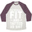 Virgin Teez  Baseball Tee Unisex Tri-Blend Baseball Tee / small / Oatmeal / Maroon PHYSICALLY FIT AND TATTED AS SHIT UNISEX TRI-BLEND BASEBALL TEE