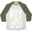 Virgin Teez  Baseball Tee Unisex Tri-Blend Baseball Tee / small / Oatmeal / Moss PHYSICALLY FIT AND TATTED AS SHIT UNISEX TRI-BLEND BASEBALL TEE