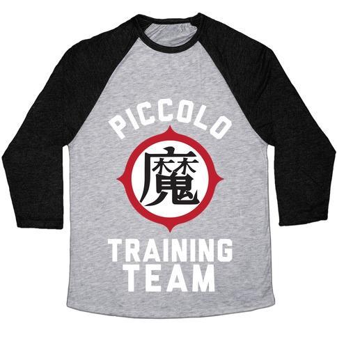 Virgin Teez  Baseball Tee Unisex Tri-Blend Baseball Tee / small / Athletic Gray / Black PICCOLO TRAINING TEAM UNISEX TRI-BLEND BASEBALL TEE