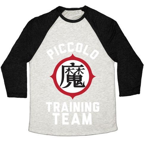 Virgin Teez  Baseball Tee Unisex Tri-Blend Baseball Tee / small / Oatmeal / Black PICCOLO TRAINING TEAM UNISEX TRI-BLEND BASEBALL TEE