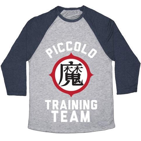 Virgin Teez  Baseball Tee Unisex Tri-Blend Baseball Tee / small / Athletic Gray / Navy PICCOLO TRAINING TEAM UNISEX TRI-BLEND BASEBALL TEE