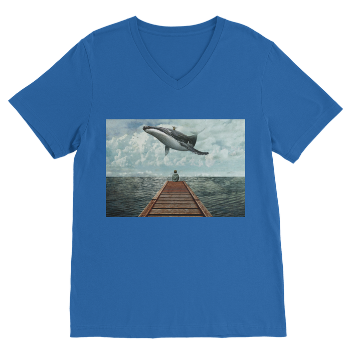 VIRGIN TEEZ Men T-Shirts Royal / Unisex / S Pier Premium V-Neck T-Shirt