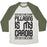 Virgin Teez  Baseball Tee Unisex Tri-Blend Baseball Tee / small / Oatmeal / Moss PILLAGING IS MY CARDIO UNISEX TRI-BLEND BASEBALL TEE