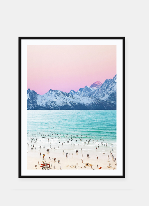 LUVD Framed Art Prints Pink Sky 2  Frame