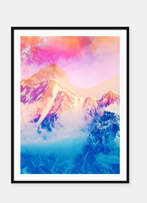 LUVD Framed Art Prints Pink Sky  Frame